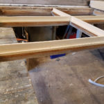 New glazing bar rebates glued on, this makes the bars stronger than the original construction because the laminate each other