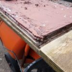 Showing the panel moulding completely hidden by filler and putty