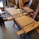 Dry fit of panels to check against the rail width the thickness of extra wood needed to be glued on
