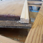 After gluing on the new piece I hand cut the moulding to match the existing, I could of machined up a cutter for this but sometimes it's just as easy to do things the old ways.