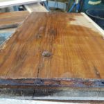 Applying a second coat of hardener to the end grain