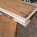 A patch work of patches, using cascamite glue this is fine and as the new wood is all from the same plank will all move together, the only part that won't is the cross moulding