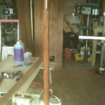 turned fluted post in mahogany