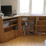 bookcase and media centre