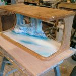 display case oak display case being created