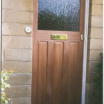 door 1930's style front door in mahogany
