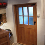 door short oak door with six glass panels