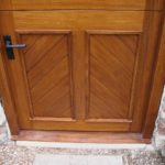 door stable door in oak with cross boarding