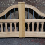 gates in idigbo oak and aluminium