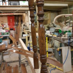 new spindals after distressing and finish