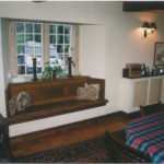 oak window seat long