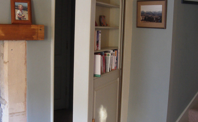 secret bookcase door in bathampton open
