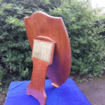 trophy brass name plate on back